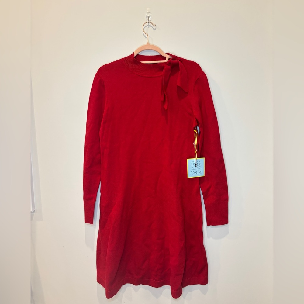 CeCe Red Midi Dress - Picture 2 of 8